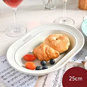 Staub 橢圓形深盤 25cm 松露白 餐盤 盛菜盤 圓盤 陶瓷盤