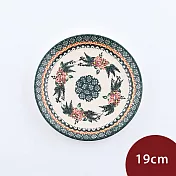 波蘭陶 碧綠幽然系列 圓形淺盤 19cm 波蘭手工製 陶瓷盤 菜盤 水果盤 沙拉盤