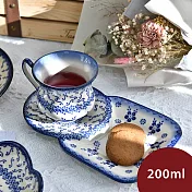 波蘭陶 蕙質蘭心系列 花茶杯+茶托點心盤組 200ml 波蘭手工製 馬克杯 點心盤