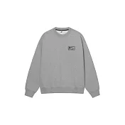 Nike x Stüssy Crew Fleece 大學T 黑色/灰色 聯名款 上衣 DO5311-010/DO9338-063 S 灰色