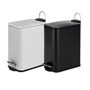 【H&R安室家】5L簡約窄型隙縫腳踏式垃圾桶PBL102 白色