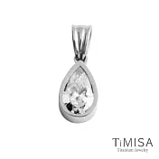 【TiMISA】純鈦墜飾 羽鑽  透亮白