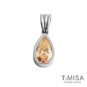 【TiMISA】純鈦墜飾 羽鑽  淨透橘