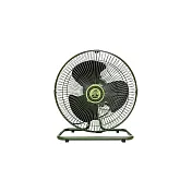 [野一夏] 12吋三段風速360度百頭靜音桌扇風扇  戰術綠