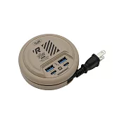 [野一夏] 氮化鎵電源供應器 0.47M EC-04 35W 0.7A 充電插頭 延長線  沙漠黃