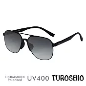 Turoshio太空尼龍偏光太陽眼鏡 知性曲線飛官款 嵌入式鏡片 J8072 C4 紳士黑