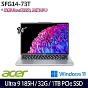 【Acer】宏碁 Swift GO SFG14-73T-96UZ 14吋/Ultra 9 185H/32G/1TB SSD/Win11/ AI觸控筆電