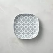 石丸波佐見燒 - 摩洛哥花磚圓角盤(小) - 淺灰