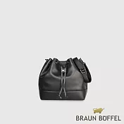 【BRAUN BUFFEL 德國小金牛】台灣總代理 嘉布莉 小水桶包-黑色/BF838-31-BK