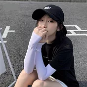 [ BJ COLLECTION ] 日系冰絲涼感防曬袖套 BJC60009  灰色