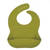 BabyPark 韓國嬰兒矽膠圍兜 吃飯圍兜 安全無毒 橄欖綠