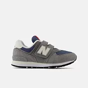 New Balance 574 系列 中大童 休閒鞋 灰-PV574GWH-W 18.5 灰色