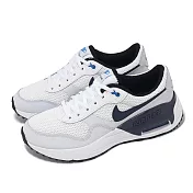 Nike 休閒鞋 Air Max Systm GS 大童 女鞋 白 灰 藍 氣墊 拼接 運動鞋 DQ0284-112