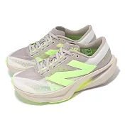 New Balance 競速跑鞋 FuelCell Rebel V4 D 女鞋 寬楦 月岩灰 淺青檸綠 輕量 運動鞋 NB WFCXLUM-D