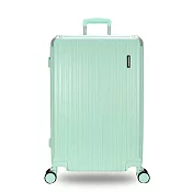 DF travel - 佛羅倫薩 ABS耐磨附杯架TSA內崁式海關密碼鎖 USB 雙排靜音飛機輪24吋行李箱-共4色 薄荷綠