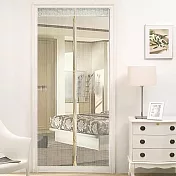 【巴芙洛】創新防蚊防蟲門簾(門簾/長門簾/魔術貼防蚊蟲門簾)  米色