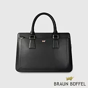 【BRAUN BUFFEL 德國小金牛】台灣總代理 艾拉 手提包-黑色/BF836-57-BK