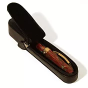 義大利名筆Visconti 經典黑色皮革單支裝筆套  黑色