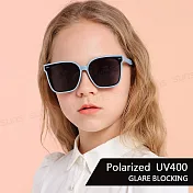 【SUNS】兒童偏光太陽眼鏡 時尚韓版ins經典墨鏡 彈力壓不壞材質 防眩光/抗UV400 S108 淺湖藍