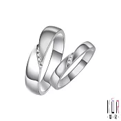 K’OR蔻兒 愛情養分鑽石/白鋼 成對戒指  男戒圍12/女戒圍7