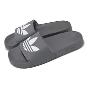 adidas 拖鞋 Adilette Lite 男鞋 女鞋 灰 白 一體式 緩衝 一片拖 涼拖鞋 愛迪達 FU7592