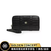 ★送原廠好禮★Golden Concept Croco Embossed 鱷魚皮壓紋 皮革手拿包/長夾