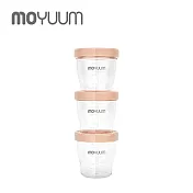 MOYUUM 韓國 TRITAN 多功能食品儲存罐 3入 - 蜜桃橘(180ml)