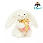 英國 JELLYCAT 18cm 禮物甜心小兔 Bashful Bunny With Present