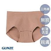 【日本GUNZE】全無痕美型輕薄三角褲 M 粉膚