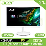 Acer CS242Y 24型智慧高低升降螢幕(FHD,HDMI,喇叭,IPS)