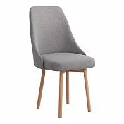 【好氣氛家居】亞麻實木旋轉休閒椅/三色可選 灰色