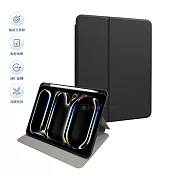 VOORCA 磁吸系列 360度分離式旋轉 2024 iPad Pro 11吋 減震防摔立架皮套 現代黑