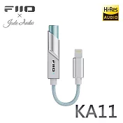 FiiO X Jade Audio KA11 隨身型解碼耳機轉換器 Lightning接頭 - 晨曦銀款