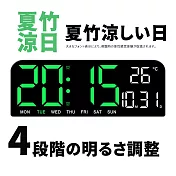 【DIVA】日式文青桌面質感科技感溫顯LED電子時鐘 (桌鐘 LED時鐘 大字體時鐘)  夏竹涼日