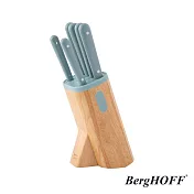 【BergHOFF貝高福】Glints七件刀座組(Y-BHGL-SL) 岩板藍