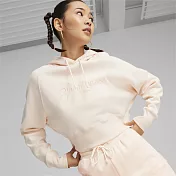 PUMA  流行系列Classics+短版 長厚 女連帽T恤-米白-62427364 XS 白色