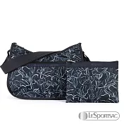 LeSportsac - Standard 側背水餃包/流浪包-附化妝包 (手繪花朵/深藍)