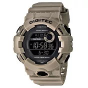 DIGITEC 數碼科技 DG-5112 時尚 運動風 大鏡面 個性 電子錶 拿鐵咖