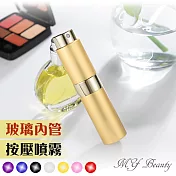 My Beauty 2入組香水旋轉填充瓶-15ml贈分裝工具組x1 金色