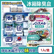 日本Hakugen白元-長效約1年備長炭活性炭5倍冰箱除臭盒1入/盒(冷藏室脫臭顆粒,冷凍庫防潮除濕劑,消臭去味竹炭淨味劑,吸附異味) 冷藏綠25g