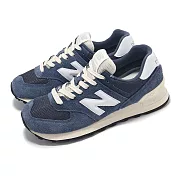 New Balance 休閒鞋 574 男鞋 女鞋 復古靛藍 白 麂皮 復古 NB U574RBJ-D