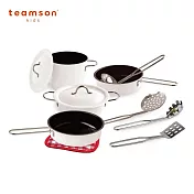 【Teamson】11件不銹鋼鍋具組-白色