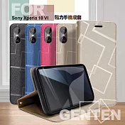 GENTEN for SONY Xperia 10 VI 極簡立方磁力手機皮套 粉色