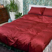 【麗塔寢飾】40支紗精梳棉 雙人兩用被套 經典純色- 暗紅