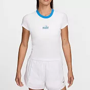 NIKE AS W NSW NK CHLL KNT MD CRP WR 女短袖上衣-白-HF8820100 XS 白色