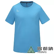 【ATUNAS 歐都納】2024巴黎運動意象圖T/中性款ALL WIN快乾抗菌短袖T恤A6TS2416N*- XS 藍