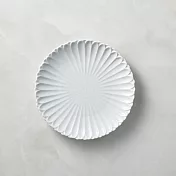 石丸波佐見燒 - 八重菊淺盤- 四款任選 - 白雪 - 16.8 cm