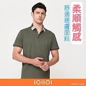 IOIIOI歐洲貴族 男裝 短袖休閒POLO衫 素面POLO 透氣吸濕排汗 彈力 M 綠色