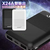 HANG X24A 迷你口袋行充 卡片型行動電源 USB雙輸出 充電寶 Type-C/Micro雙輸入  黑色