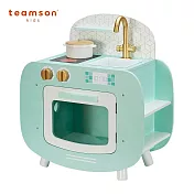 【Teamson】小小廚師雷納木製玩具廚房(附鍋具)-薄荷綠